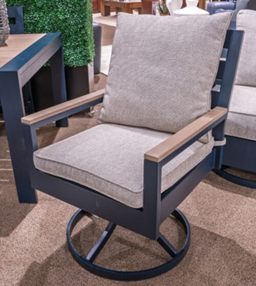 East Beach - Blue - Swivel Chair With Cushion (Set of 2)