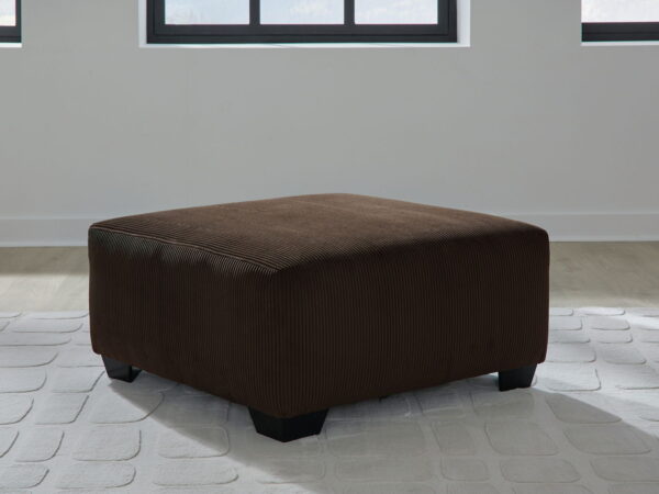 Kimlee - Chocolate - Oversized Accent Ottoman - Image 2