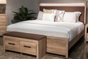 Kinlanni - Tan / Brown - Queen Upholstered Panel Headboard