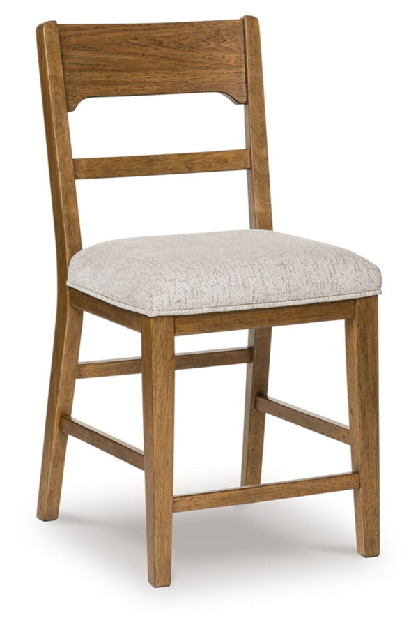 Cabalynn - Oatmeal / Light Brown - Upholstered Barstool (Set of 2) - Image 4