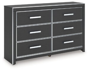 Zuraleus - Black - Six Drawer Dresser