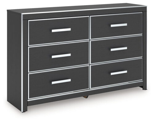 Zuraleus - Black - Six Drawer Dresser