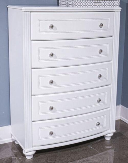 Kozlani - White - Five Drawer Chest