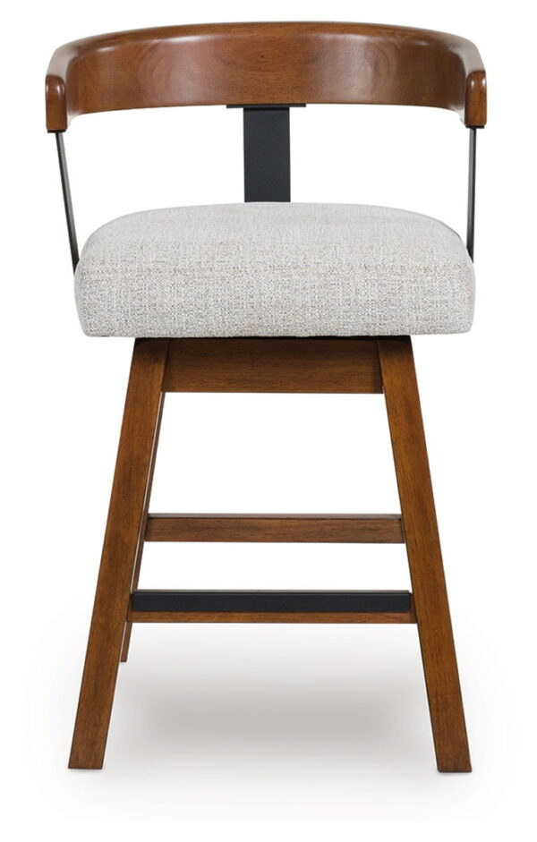 Ralene - Medium Brown - Upholstered Swivel Barstool (Set of 2) - Image 4