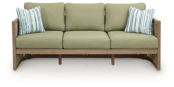 Serena Shores - Beige / Green - Sofa With Cushion - Image 3