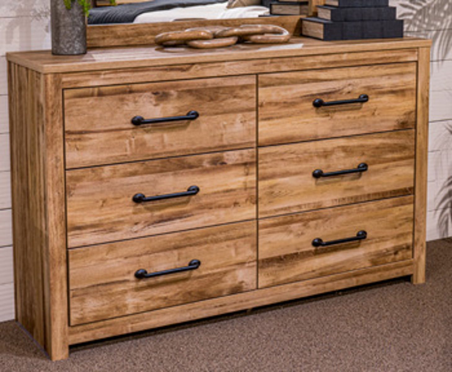 Maystonna - Brown - Six Drawer Dresser