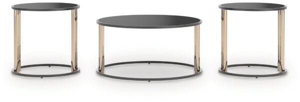 Hannerly - Black / Gold Finish - Occasional Table Set (Set of 3) - Image 4