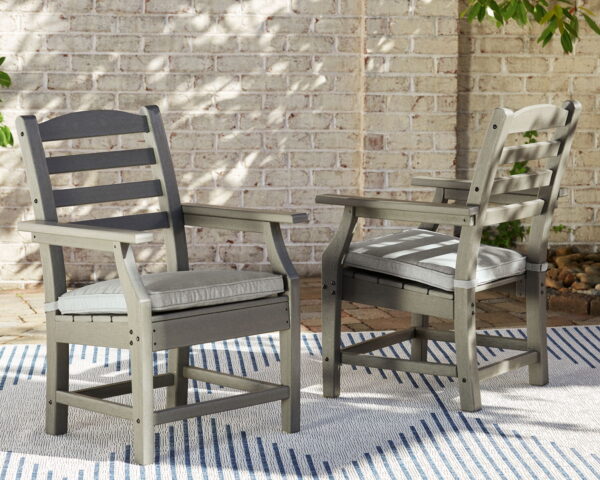 Visola - Gray - Arm Chair With Cushion (Set of 2) - Image 3