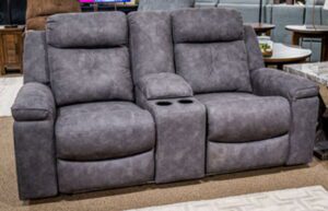 Brysonview - Charcoal - Double Reclining Loveseat With Console